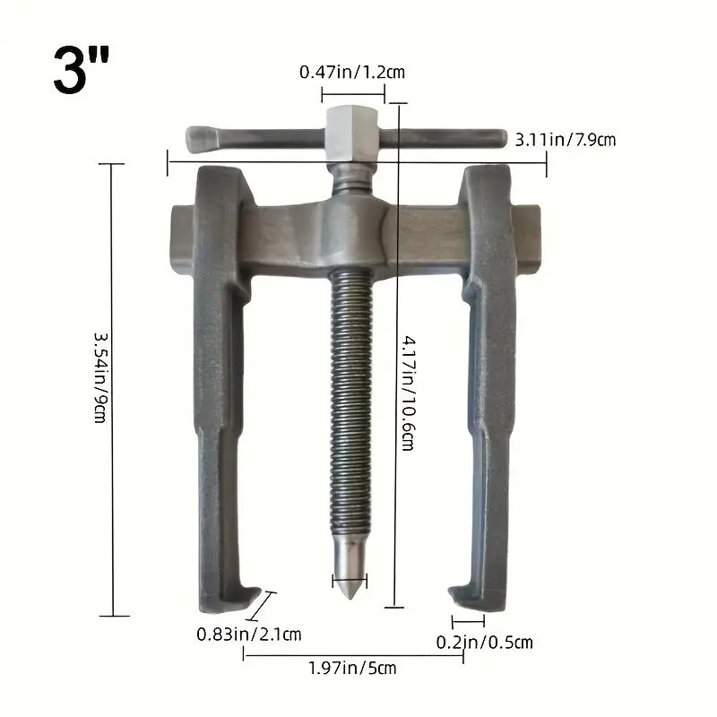 Professional 2-3 Jaw Gear Puller Set, Heavy-Duty High-Strength Alloy Bearing Removal Auto Repair Tools, Anti-Slip Handle, Adjustable Span for Mechanics Automotive Repair