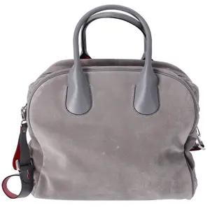 Pre-owned christian louboutin Leather Tote Bags Mary Jane Large Handbag Gray Logo Classic Leather