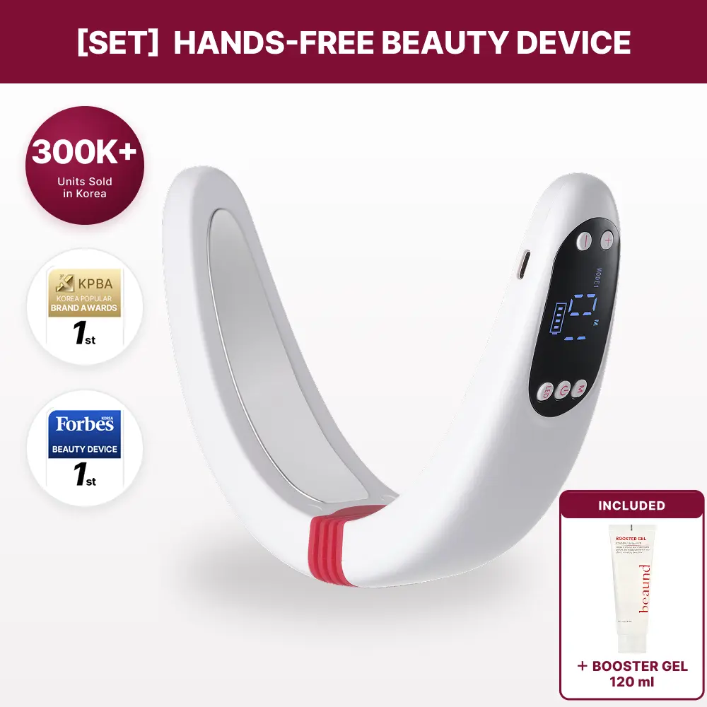 [beaund] NMODE Pro Device Booster Gel PDRN SET Facial Massager LED K-Beauty Device No.1 for Chin, Jawline Hands-free