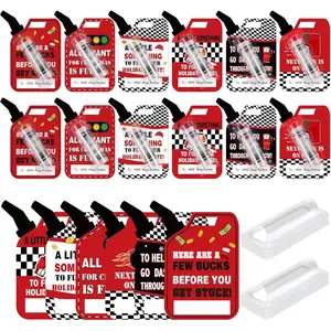 12-Piece Colorful Funny Gas Can Money Holder Set, Unisex Cash Clips, Christmas Party Gifts, Festive Home Supplies for Employee Appreciation