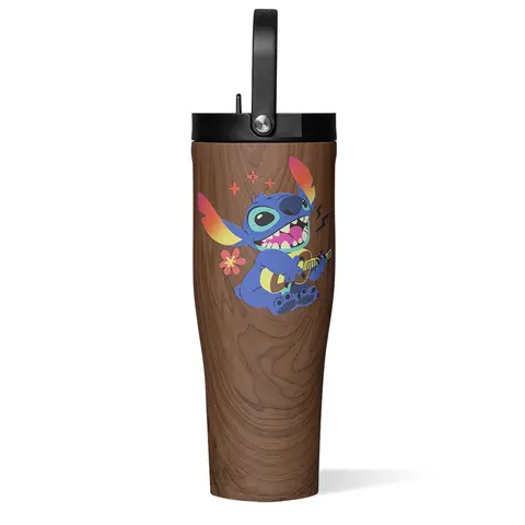 Disney Stitch 30oz XL Leakproof Silicone Tumbler - Reusable, BPA-Free, Tuckaway Spout, Leakproof Keeps Bags Clean, Portable Kitchenware Drinkware for Hiking, Gym