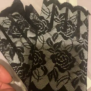1pair Floral Pattern Lace Hollow out Design Fingerless Design Gloves (1 Pair), Elegant Fashion Gloves for Wedding Party, Wedding Bridal Gloves