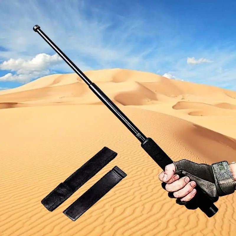 Compact 9.4" to 26" Collapsible  Pole | Portable Aluminum with Anti-Slip Rubber Grip for Outdoor Camping & Winter Trails