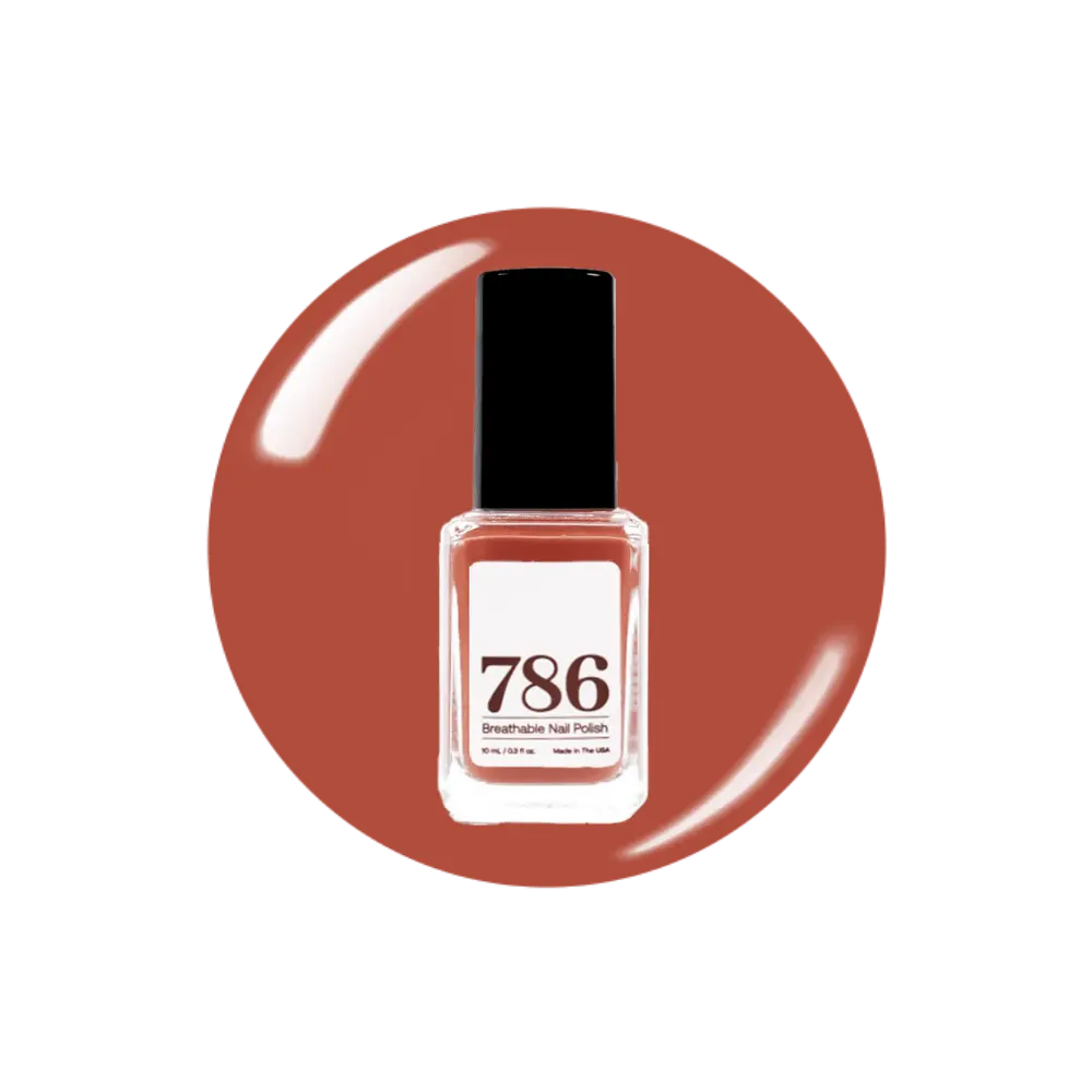 Uluru Breathable Nail Polish - Muted Redwood with Cool Brown Undertones - Cosmetic Nail Art Manicure