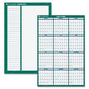 At A Glance  32 x 48 in. Vertical Wall Planner - Green