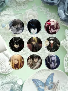 Anime Themed Artwork Brooch Featuring Girl Portrait Design, Collectible Versatile Decorative Accessory with Light Effect, Ideal Gift for Students & DIY Enthusiasts