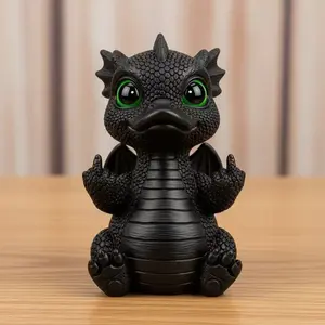 New Cheeky Baby Dragon Figurine, Fun Middle Finger Dragon Home Decor Gift, Unique and Creative Decoration Item, Perfect Present Idea