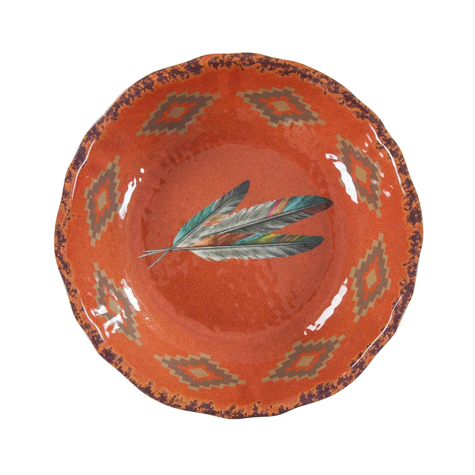 Feather Melamine Serving Bowl