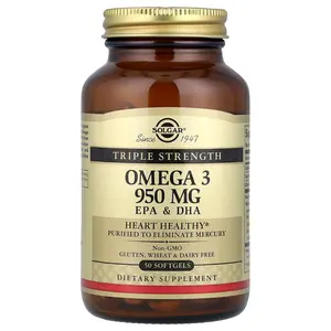 Solgar Omega-3, EPA & DHA, Triple Strength, 950 mg, 50 Softgels