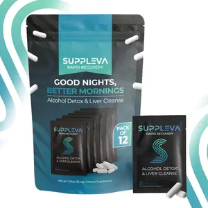 Suppleva Rapid Recovery | Alcohol Detox & Liver Cleanse | 12 Pouches | Hangover Relief Supplement with TUDCA DHM NAC & AstraGin | 24 ct