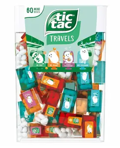 TIC TAC Box with 60 Mini Boxes (Mint, Orange, Spearmint, Peach and Passion fruit) 234g by Tic Tac