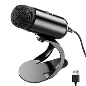 USB Condenser Desktop Microphone with Gooseneck Stand | Wired Mic for Gaming, Meetings & Computer Use