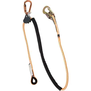 Arborist Positioning Lanyard by -/2 in x 10 ft Rope with Snap Hook -, High Visibility, ANSI/OSHA Certified for Work Positioning and Tree Climbing