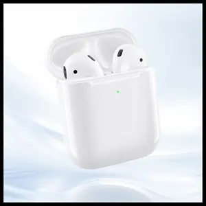 White Wireless Replacement Case Compatible with AirPods 1/2, Charging Case Only with Bluetooth Pairing Button, Portable Earbud Charger Case for 1st and 2nd Gen, No Earbuds