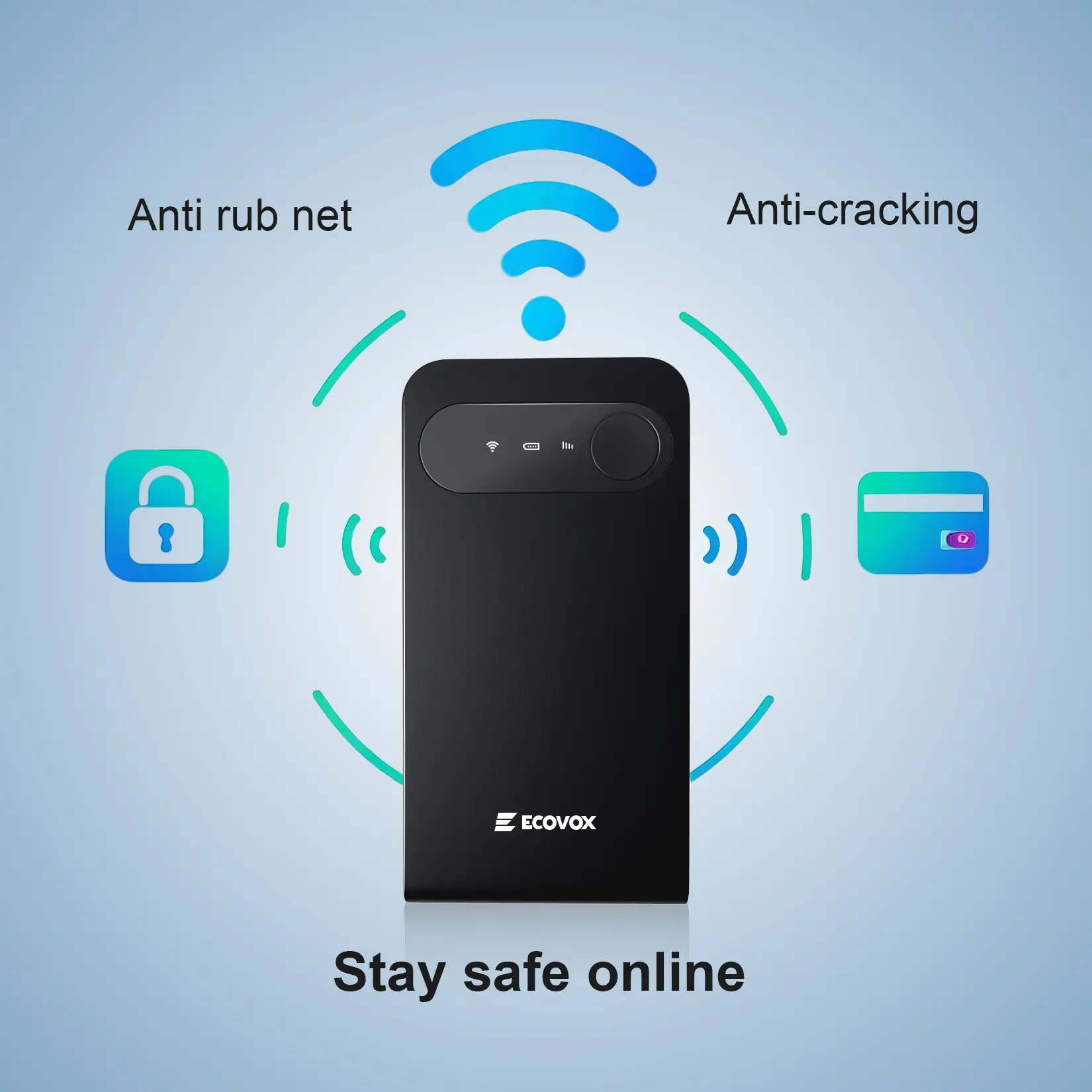 2026 Upgraded ECOVOX Portable WiFi Hotspot 4G LTE, No SIM Global MiFi Tri-Band, Pocket Wireless Router for Travel RV Truck Outdoor Camping