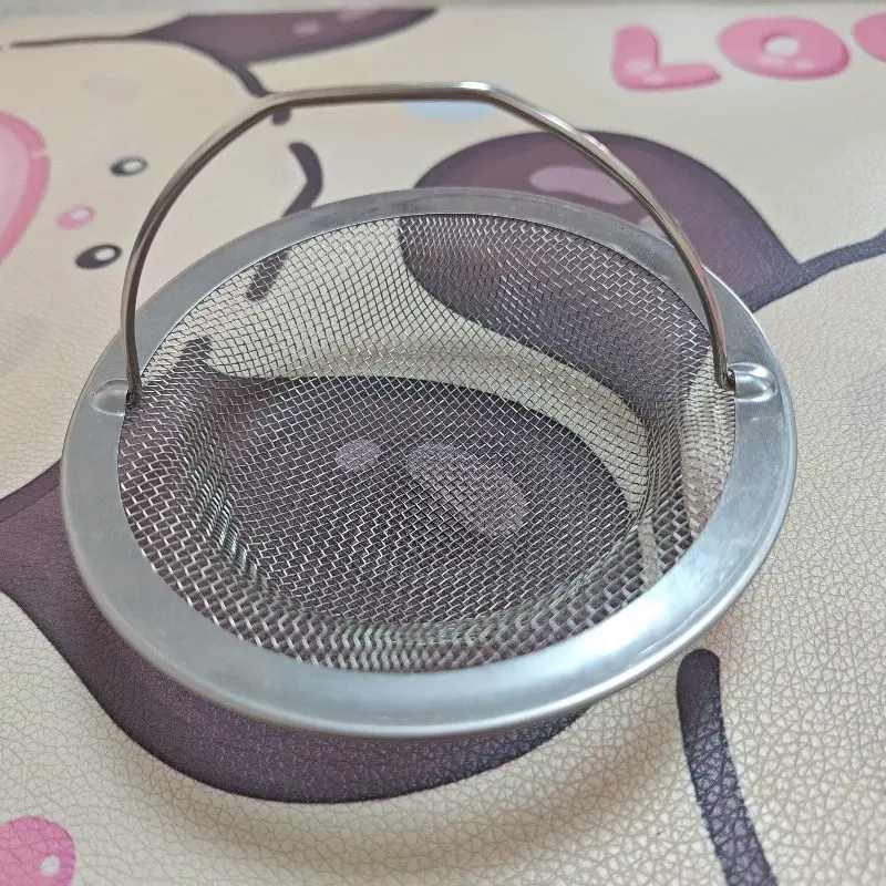 Kitchen Sink Filter Old-fashioned Sink Basket Filter, Shower Drain Hole Filter, Handle Metal Sink Filter, Kitchen Floor Drain