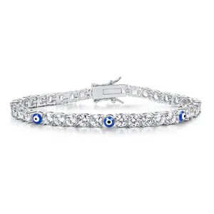 1 Piece of Devil Eye Bracelet for Men and Women, Retro and Light Luxury Temperament Inlaid Synthetic Zircon Bracelet, Suitable for Daily Banquet Wear, Gift To Family and Friends for Birthdays, Valentine's Day, Easter Bracelet Gifts