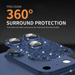 2PC - iPhone 17 Pro Max Camera Lens Protector, Glitter Ring, 9H Hard Tempered Glass, Scratch-resistant