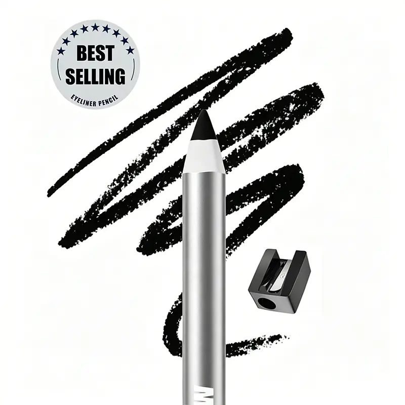 Waterproof Gel Eyeliner Pencil - Makeup with Ultra Smooth Creamy Glide Formula for Effortless Application, Long-Lasting Smudge-Proof & Transfer-Resistant Wear, Defines Lash Lines for Sharp Winged Looks & Soft Everyday Glam