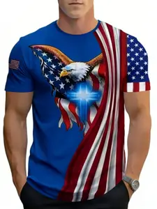 Men's Fashion T-Shirt, Sporty T Shirt, Athletic Shirt, Athletic Tee, Creative Design, Minimalist Style, Full Print, Lightweight Fabric, Fitted Fit, Suitable for All Seasons, Sports Print Sleeves
