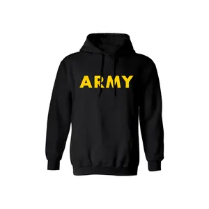 Black ARMY Hooded Sweatshirt