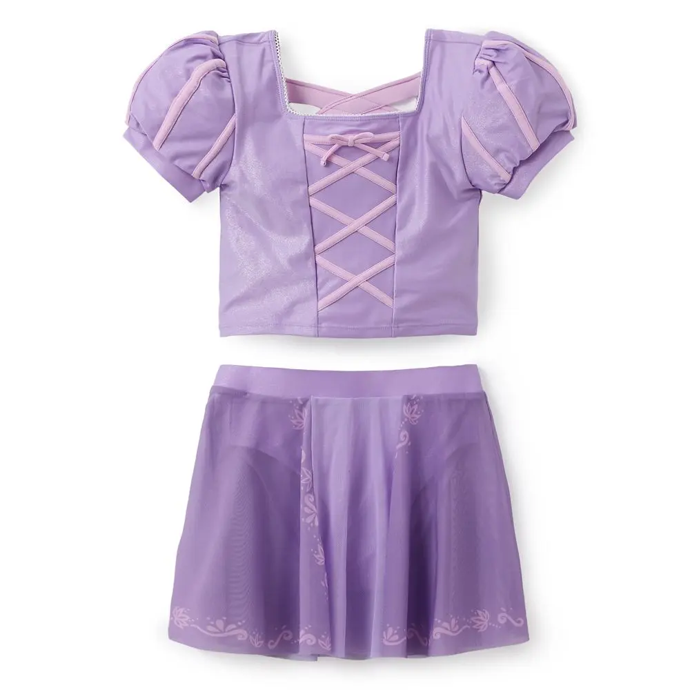 Disney Store Rapunzel Deluxe Costume Swim Set for Girls