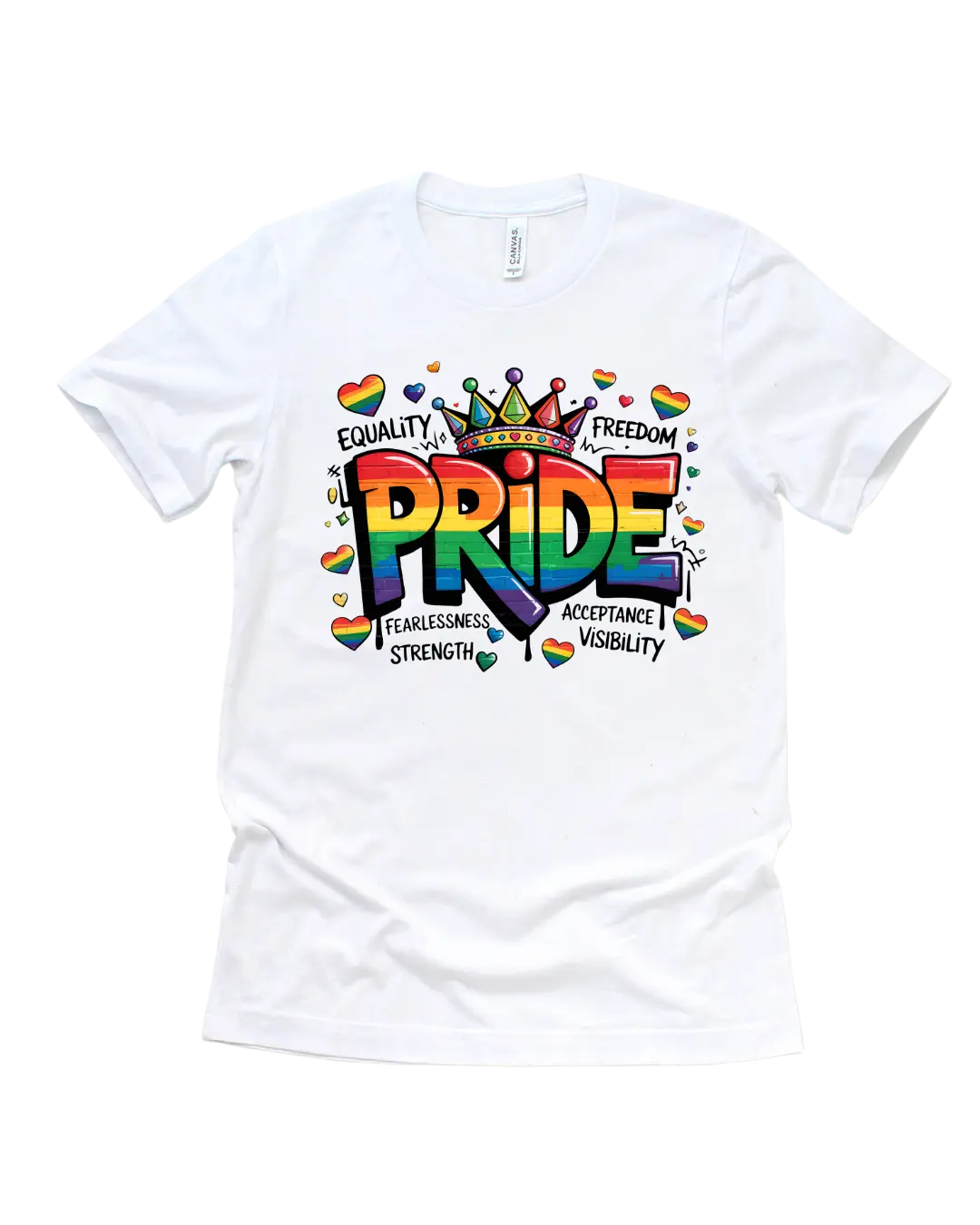 Crowned in PRIDE Tee – Bold Rainbow Affirmation Shirt (Unisex)