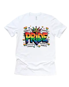 Crowned in PRIDE Tee – Bold Rainbow Affirmation Shirt (Unisex)
