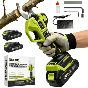 SEESE Electric Pruning Shears for Gardening: 1.25" Cutting Cordless Power Pruner, Brushless Motor, Dual21V Battery For Tree & FlowerTrimming fathersdaygift