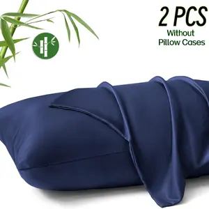 Luxurious Bamboo Fiber Blend Pillowcases Set of 2, Ultra Soft Cooling Pillowcases with Envelope Closure, Comfortable Sleep Essentials