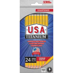 Premium Yellow #2 HB Pencils - 24 Count, Sharpened Woodcase Pencils for Quality Writing and Art Projects