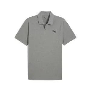 PUMA Mens Essentials Pique Short Sleeve Shirt Casual Tops Casual - Grey