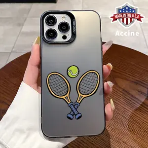 Phone Case for iPhone 16 Pro Max 15 Plus 14 13 12 11 XR E XS Passionate Tennis Full Body Coverage Raised Edges Camera Protector Phone Cover for Male