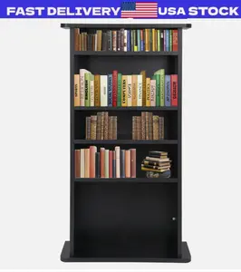 Media Storage Cabinet Game DVD Movie Tower Stable Organizer Stand 5 Shelves