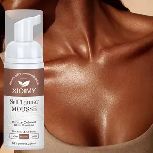 60Ml sun-free self-tanning mousse, rosemary extract, sun-free bronzer, moisturizing and skin care, natural glow and firming skin, suitable for all skin types