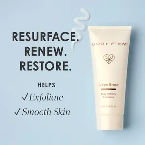 Crépe Erase Body Refining Exfoliant | AHA/BHA Exfoliating Scrub by The Body Firm | Smooths & Firms Crepey Skin | Reveals Radiant, Youthful Texture