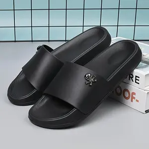 Men's Skull Buckle Design Slip-On Shoes - Lightweight EVA Sole, Non-Slip Soft Rubber Grip Boy Footwear casual slipper Flipflop Slide
