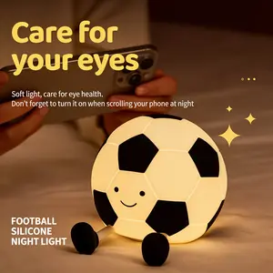 1pc Football Tap Light, Multi-Position Adjustable Brightness, Cute Creative Soccer Night Lamp, Sleep Light, Meaningful World Cup Gift