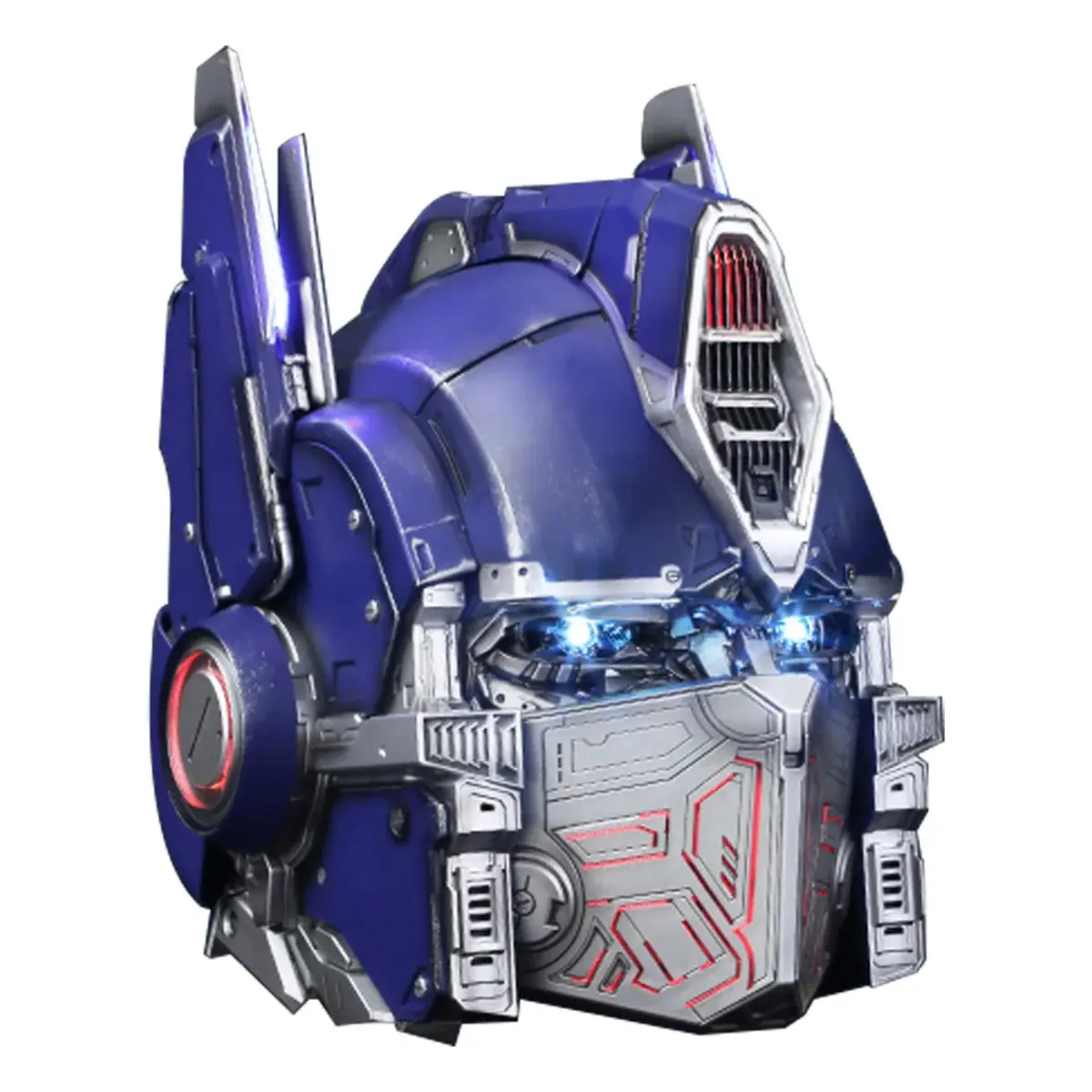 Killerbody TRANSFORMERS Wearable Optimus Prime Collectible Helmet - Light-Up Mask with Light, Sound Effects, Paint Details, Remote Control, Party Compatibility