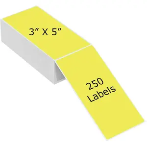 3" X 5" Thermal Shipping Labels, Color Coding Moving Label Stickers with  Adhesive, Mailing Labels Printable Sticker for Bar-Codes, Moving Box, Inventory (Yellow)