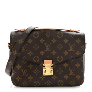 Pre-owned Louis Vuitton Monogram Coated Canvas Shoulder Bags Monogram Pochette Metis
