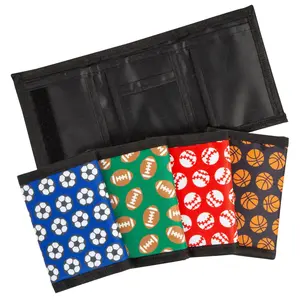 4 3/4" x 3 1/2" Polyester Sport Ball Wallets - 12 Pc.