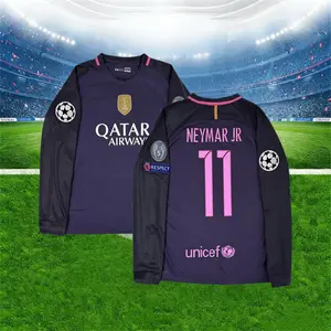 2016 2017 Away Retro No.11 Neymar Long Sleeve Soccer Jersey