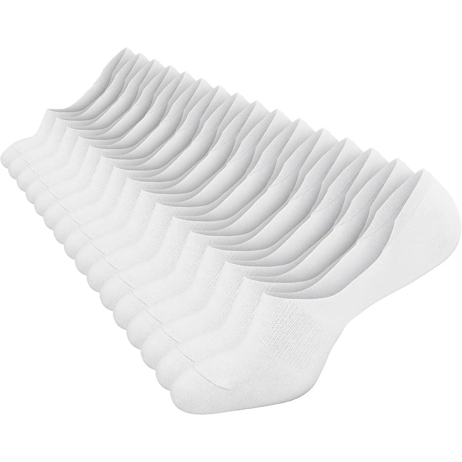 8 Pairs Women's No Show Socks, Seamless Knitted Cotton Liners, Low-Cut Invisible Fit with Triple Anti-Slip Grip, Breathable for Gym & Everyday Wear, Lady, Athletic, Elegant, Basic, All-Day Breathable, Athletic Sock