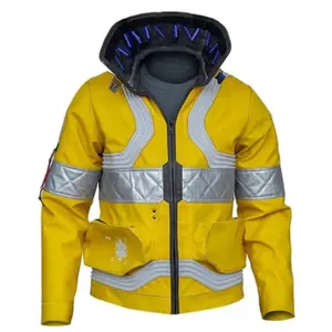 Men's Yellow Cyberpunk Edgerunners Leather Jacket