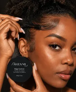 Ahzami Rose Edge Control — 8-Hour Hold, Crystal Clear, No Flaking, 100g Styling Hair Gel Super Gel