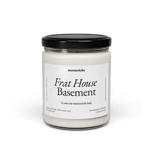 Frat House Basement Funny Decoration Soy Wax Candle Gift For Him Prank Candle
