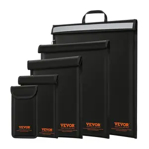 vevor Faraday Bag, 4 Pack Faraday Pouch Set for Laptop(16.9x15), Tablet(13x10.2), Phone(7.9x4.7) & Radio(10.6x7.9), Fireproof Signal Blocking Holder Faraday Pouch for Anti-Theft & Anti-Hacking