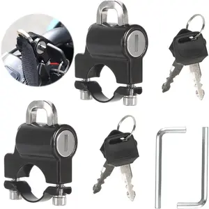 2 Pcs Motorcycle Helmet Lock, Motorbike Lock, Motorbike Accessories, Bike Locks For Motorbikes, Electric Accessories For 22-28mm Handlebar Tubing, Scooter