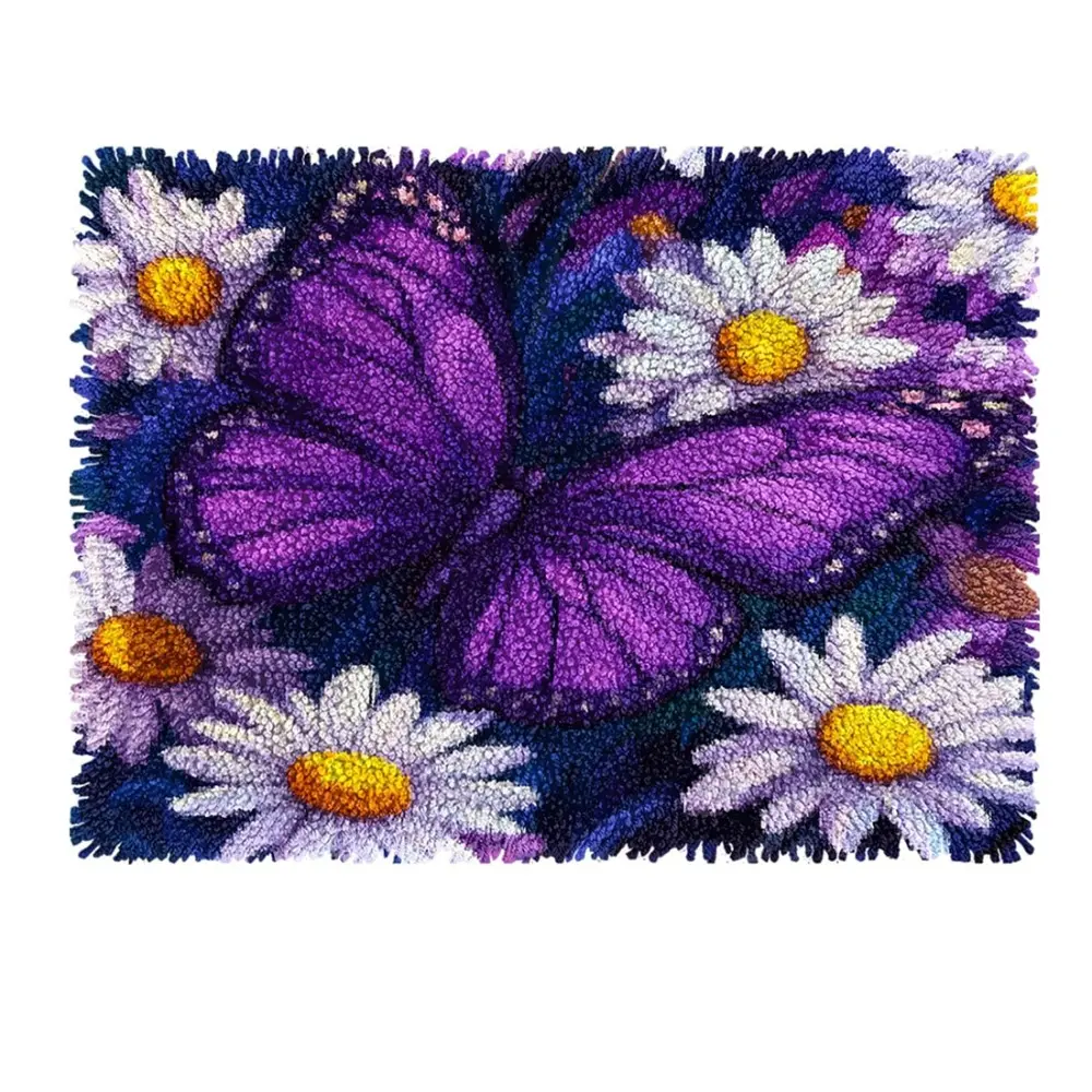 latch hook kits for adults, DIY Handmade Carpet Crochet Needlework Mat Knotted Cushion Tapestry, Pattern Pre-Printed, Embroidery Kits Valentine's Day gift Birthday gift Decoration Festival Gift 20.47in*14.96in 52cmx38cm